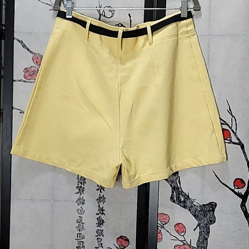 The Frankie Shop High Waist Adjustable Belt Shorts Size Small